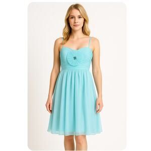 Pearl Georgina Chapman Mint Blue Prom Dress Evening Gown Formal sweetheart SZ 12